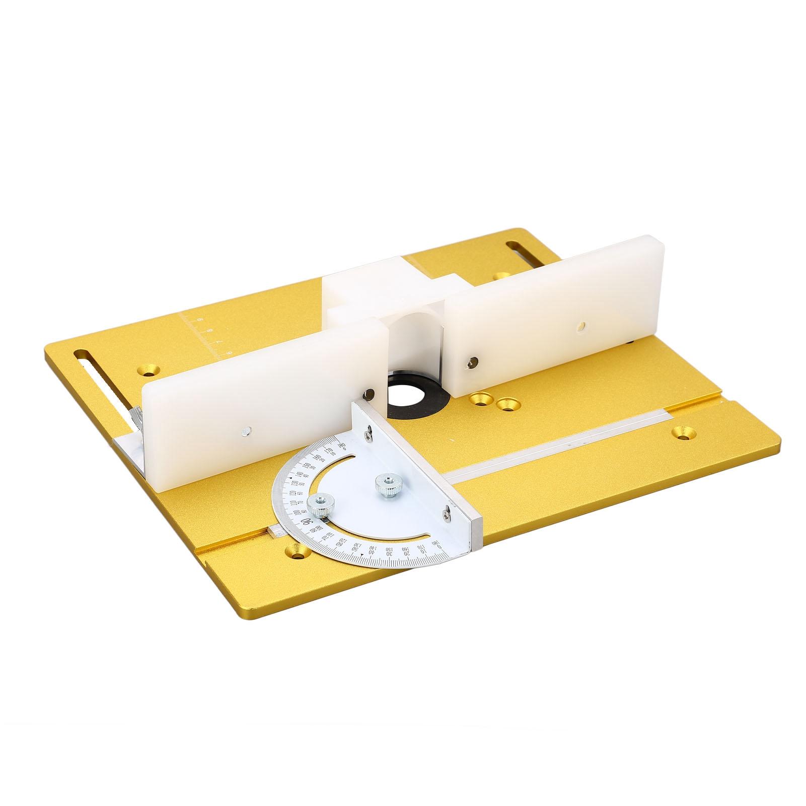 

Металлическая фрезерная доска с откидной доской, алюминиевая вставная опорная пластина для фрезерного стола и пилы золотой