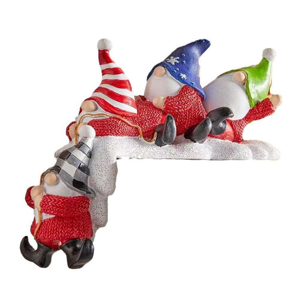 Party Supplies Christmas Decoration Christmas Doll Cute Resin Santa Claus Miniature Kids Gifts Doll Pendant White Bear Doll