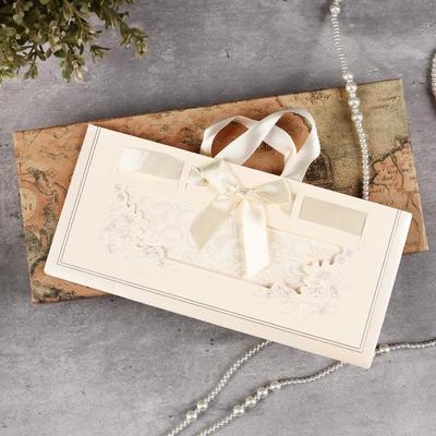 Bow Ribbon Hollow Greeting Card Wedding Invitation - High-End European Style