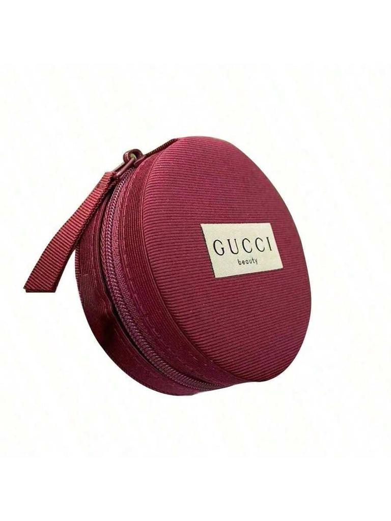 Girl bag Cushion Case - Encora Red Portable Makeup Bag, Earphone & Coin Pouch, Jewelry Organizer