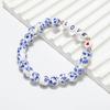 Accessories, Chinese Style Retro Elegant Flower Porcelain Ceramic Bead National Style Bracelet, Letter Cross Beaded Bracelet