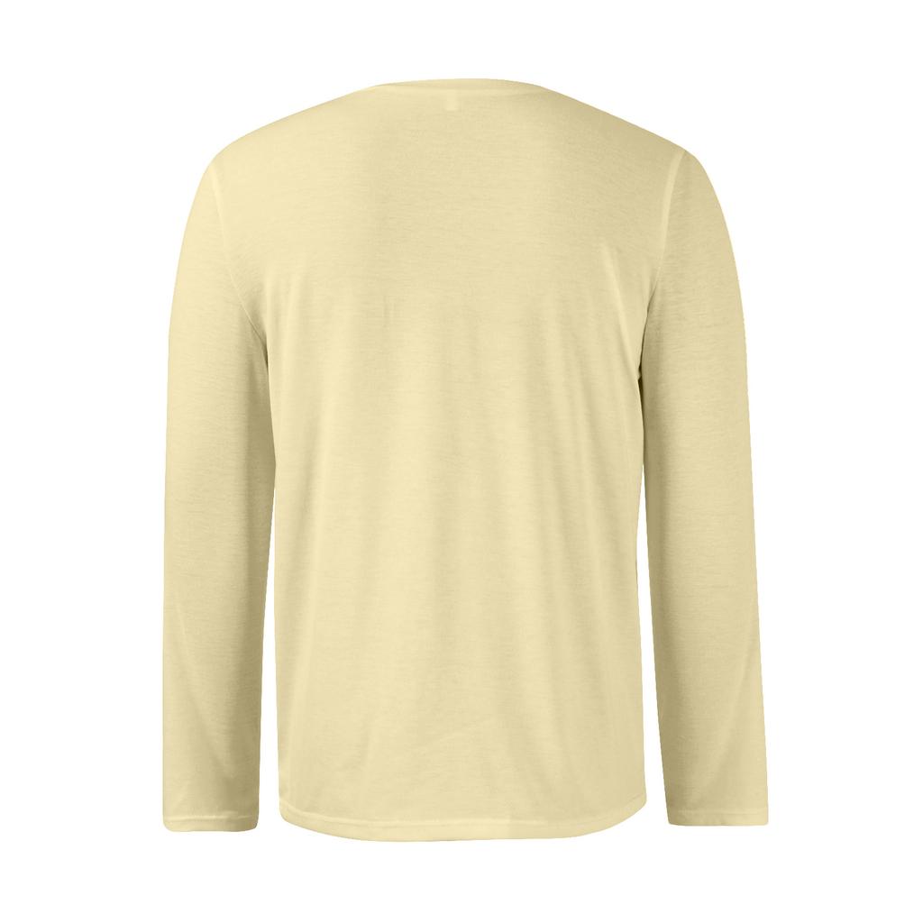 Men's Slim-Fit Casual  Neck Knit Long Sleeve Base Layer Top