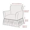 Bubble Grid Club Chair Cover Elastic Tub Sofa Covers with Skirt Hem Single Armchair Slipcovers for Living Room Bar Counter Hotel