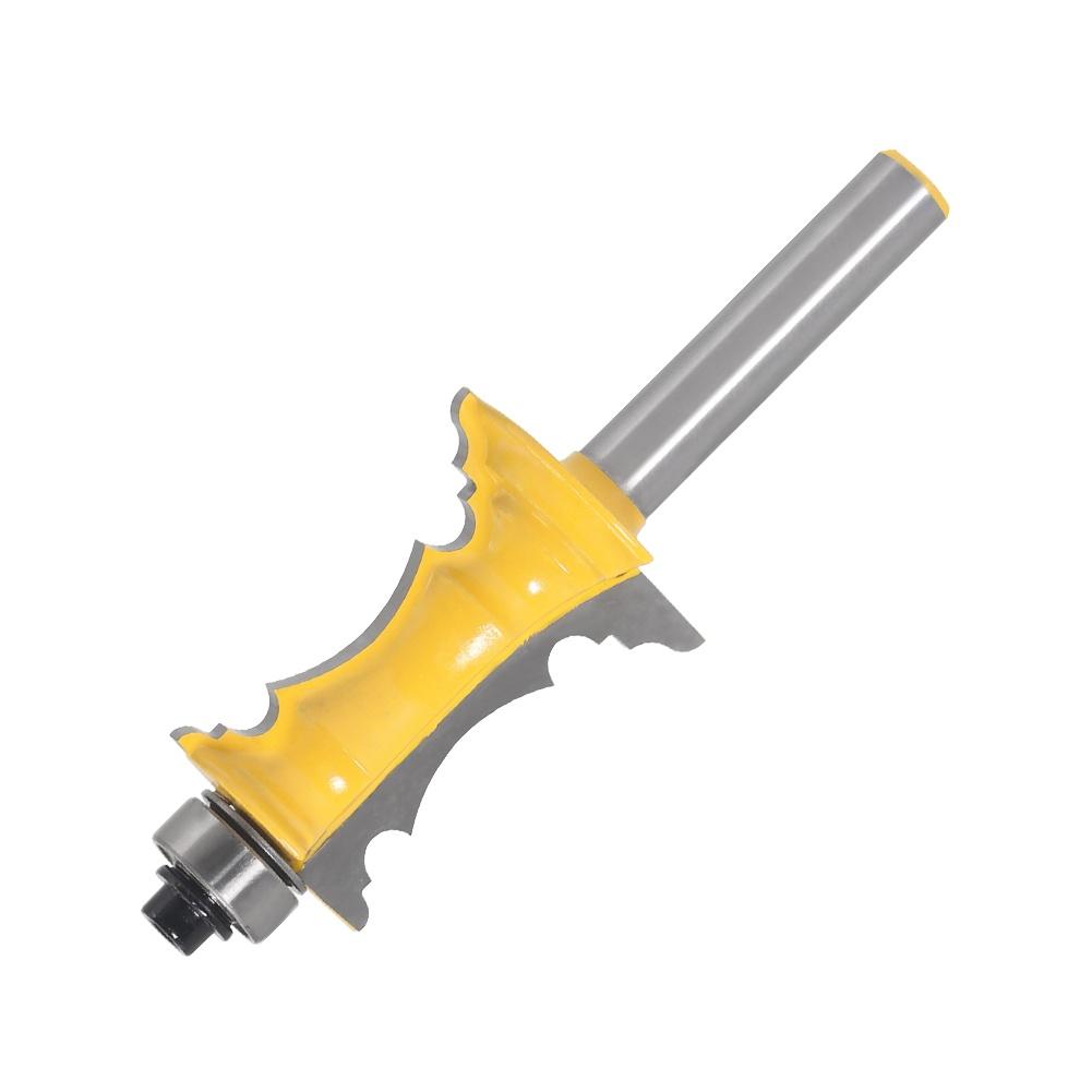 1Pc Mitered Drawer Front Molding Router Bit Door Handrail Line Tenon Cutter For Wood Tools - 8mm 12mm 1/2inch Shank