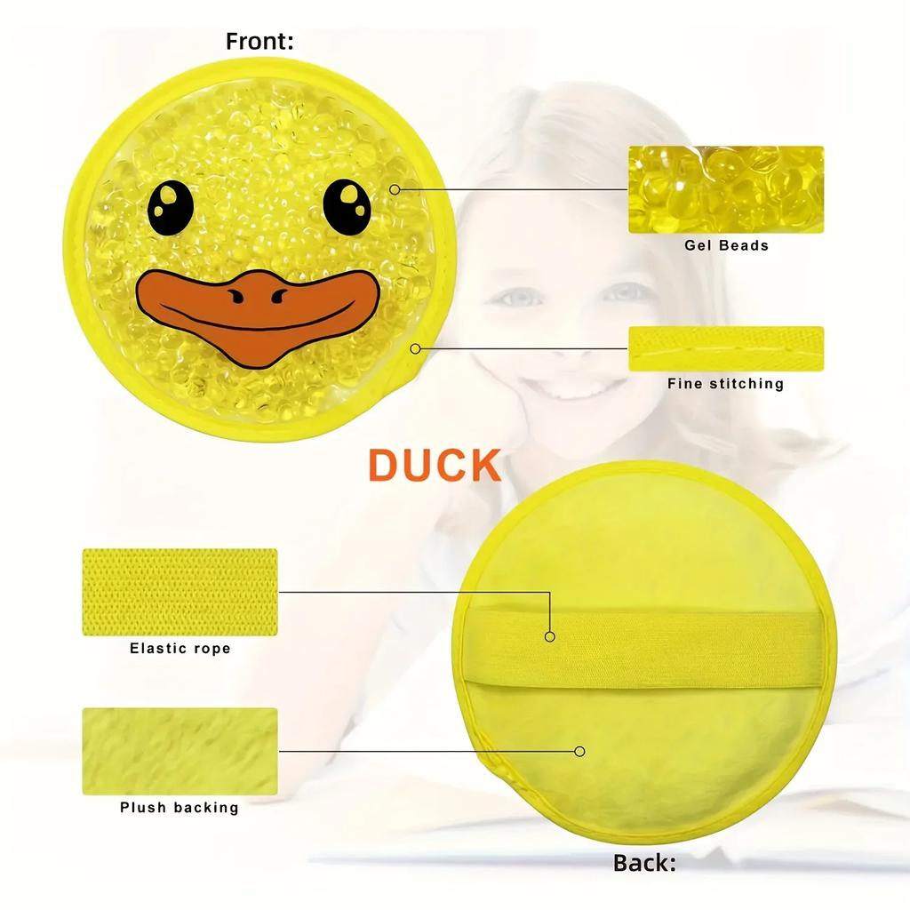 Reusable Cartoon Gel Ice Pack - Dual Hot & Cold Compress, Soothing & Revitalizing,  Fit for All Soothing Compress|Cartoon Design