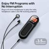 FM portable rechargeable pocket radio with LCD screen, suitable for gym, jogging, walking, camping