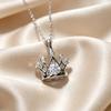 S925Silver Crown Necklace for Women, Elegant and Exquisite Jewelry, a Gift for Friends for Birthdays, Holidays, and Everyday Wear