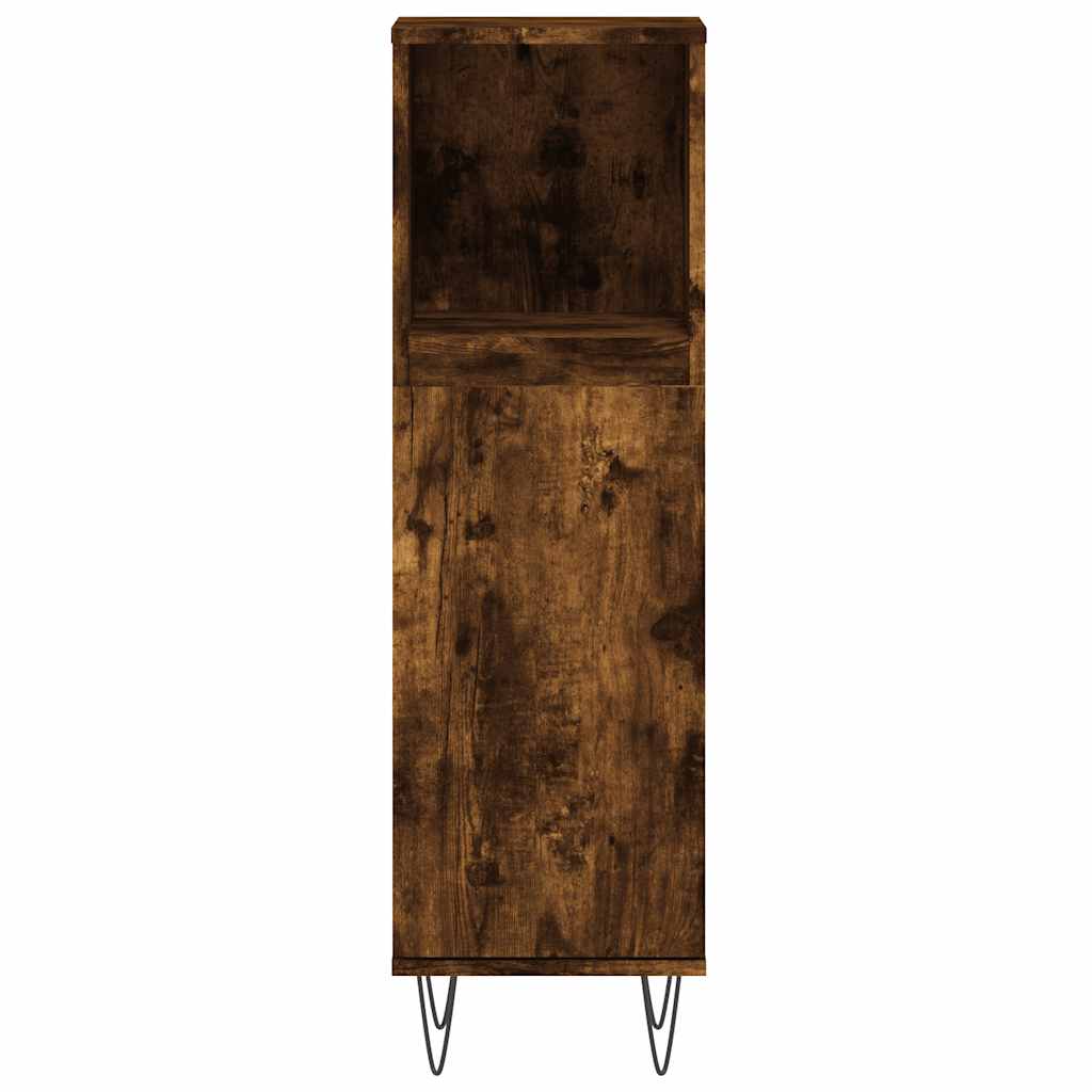 Vidaxl 3-Piece Bathroom Furniture Set, Smoked Oak