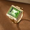 Luxurious cut artificial gemstone ring made of copper for ladies' jewelry. Suitable for parties and dates.