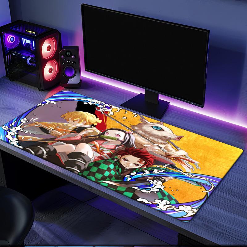 Demon Anime Group Mouse Pad, Rubber Base, Mouse Pad for Gamers and Office Use, Gaming Desk , Easy To Clean Mat Christmas fan gifts