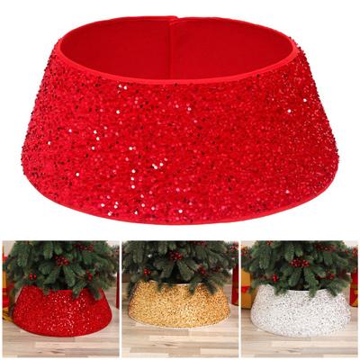 Christmas Tree Skirt Sequin Christmas Tree Collar Quick Assembly Christmas Tree Base