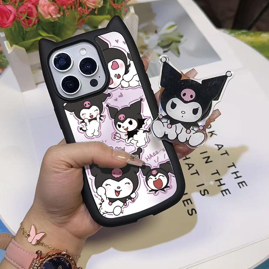 Sanrio Kuromi Stand Black Phone Case for Apple 11