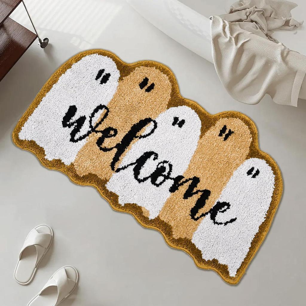 Skin-friendly Halloween Imitation Cashmere Floor Mat - Wear-resistant, Dustproof, Easy To Clean Rug for Bedroom or Bedside