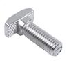 CYCLI-M8 Thread T-Slot Drop-In Stud Sliding Screw Bolt Silver Tone 30Pcs