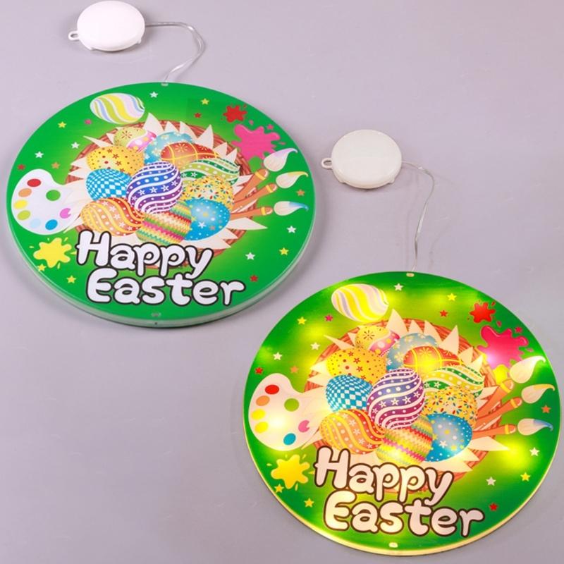 Festival LED Suction Cup Hangings Lamp Convenient Mounting Easter Lights Battery Operated LED Easter Light Adorment