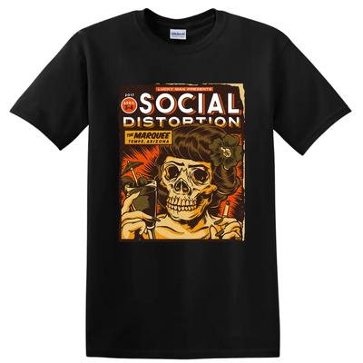 Social Distortion Punk Rock Μπάντα Σχέδιο Κρανίο Μπλουζάκι Vintage Συναυλίας