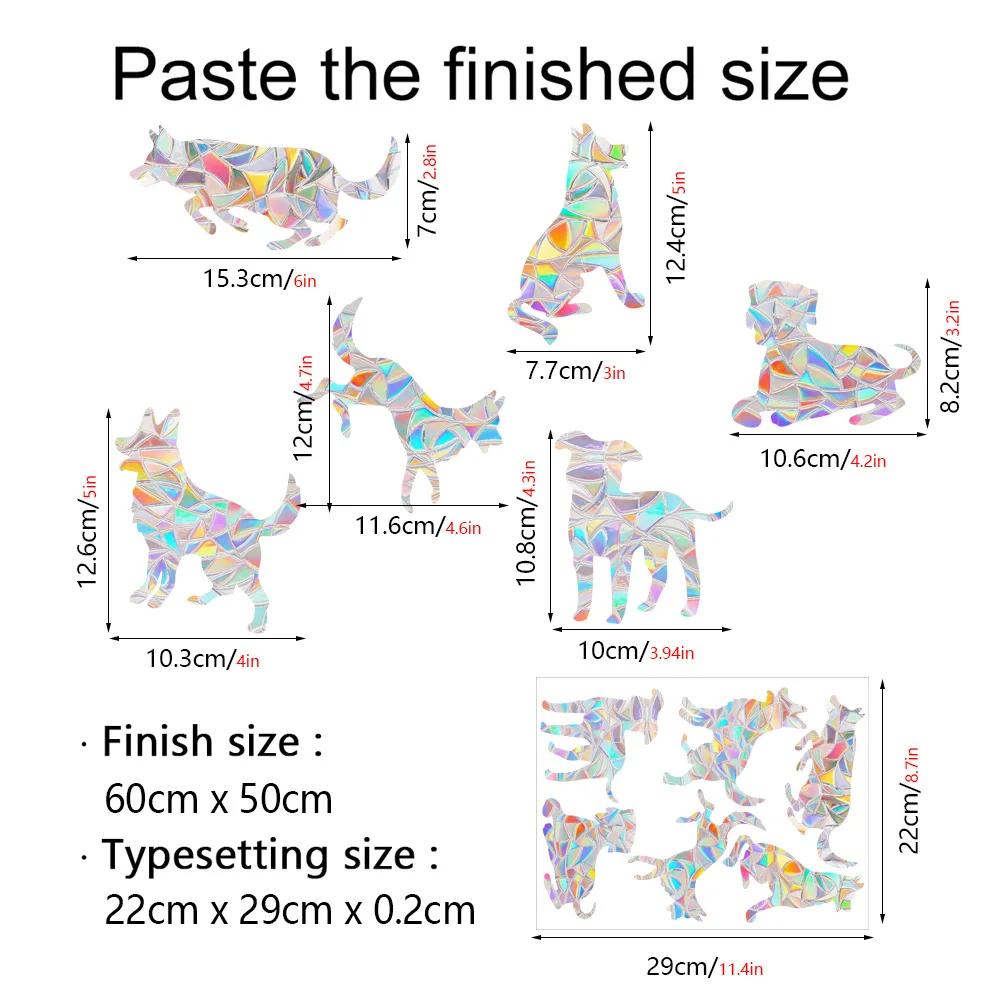 Rainbow Suncatcher Window Stickers PVC Cartoon Cat Dog Butterfly Prism Glass Wall Sticker Home Bedroom Window Decoration