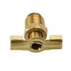 T-Handle Blowdown Valve Brass Drain Plug Valve  for Condensate Blowdown Drainage