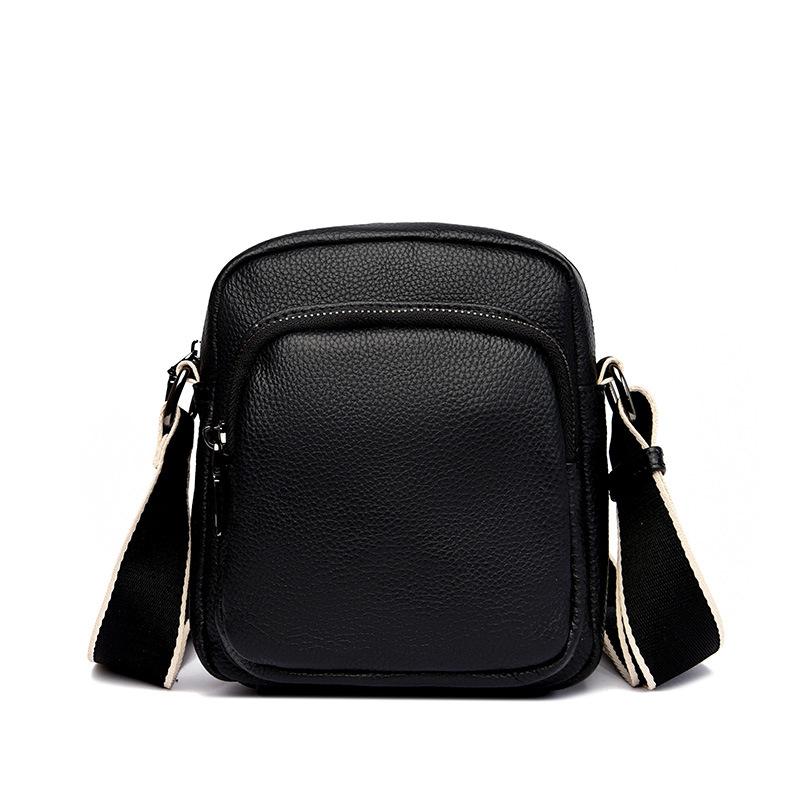 Leather women's bag new soft leather shoulder messenger bag first layer cowhide small square bag