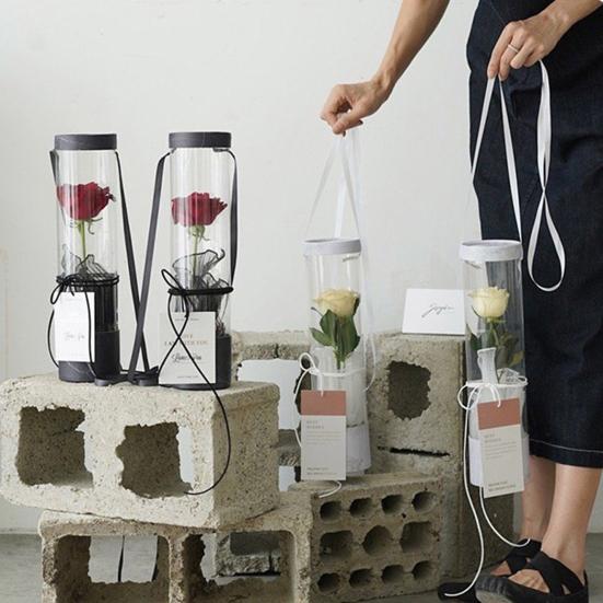 Blumen-Geschenkbox Tragbar Transparentes PVC Exquisite Blumen-Präsentationsbox Partyzubehör