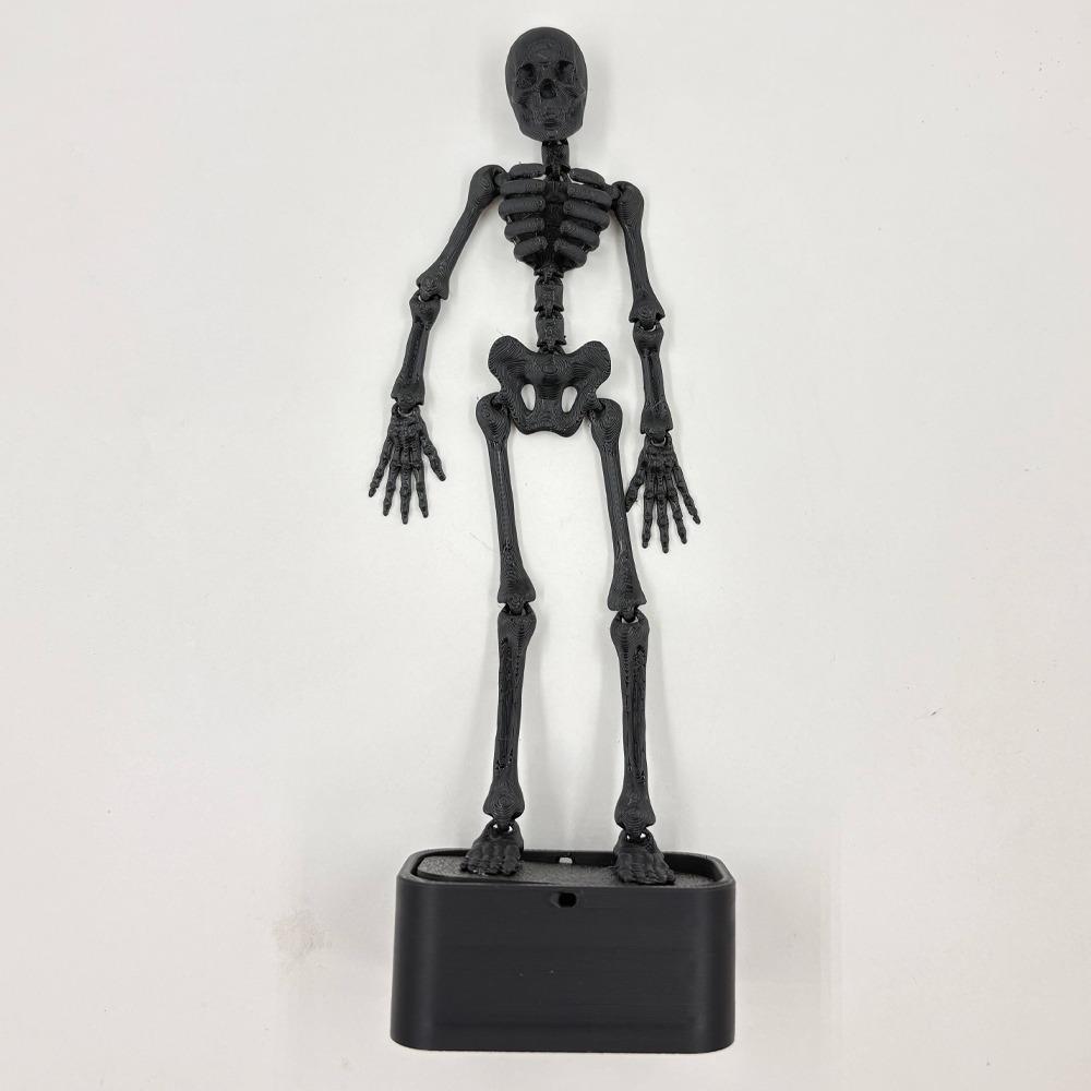 Glow in Dark Dancing Skeleton Aquarium Bubbler Luminous Air Pump Fish Tank Dance Skull Ornament Stable Base Multi-Joint Movable