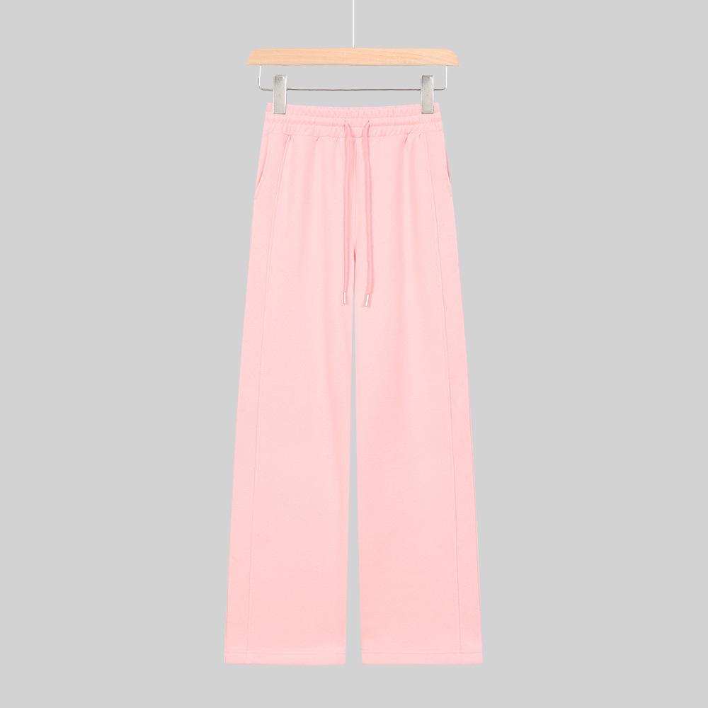 Lulu Original Women s Fleece-Lined High-Waisted Straight-Leg Yoga Sweatpants for Spring/Autumn Size 8