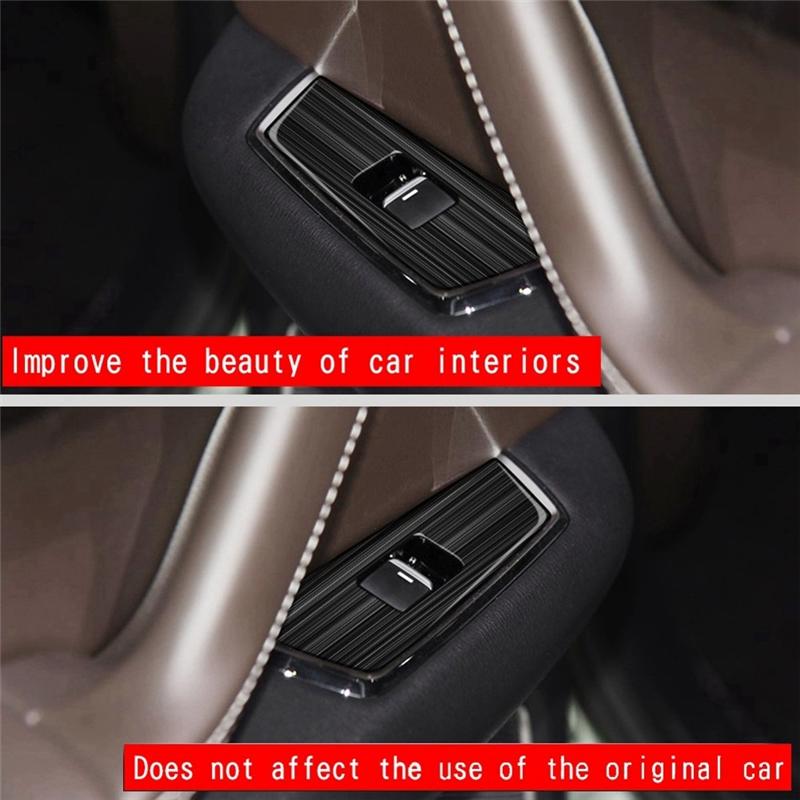 Car Window Glass Lift Button Switch Cover Trim Stainless Steel Door Armrest Panel For Mazda CX9 CX-9 + LHD Parts