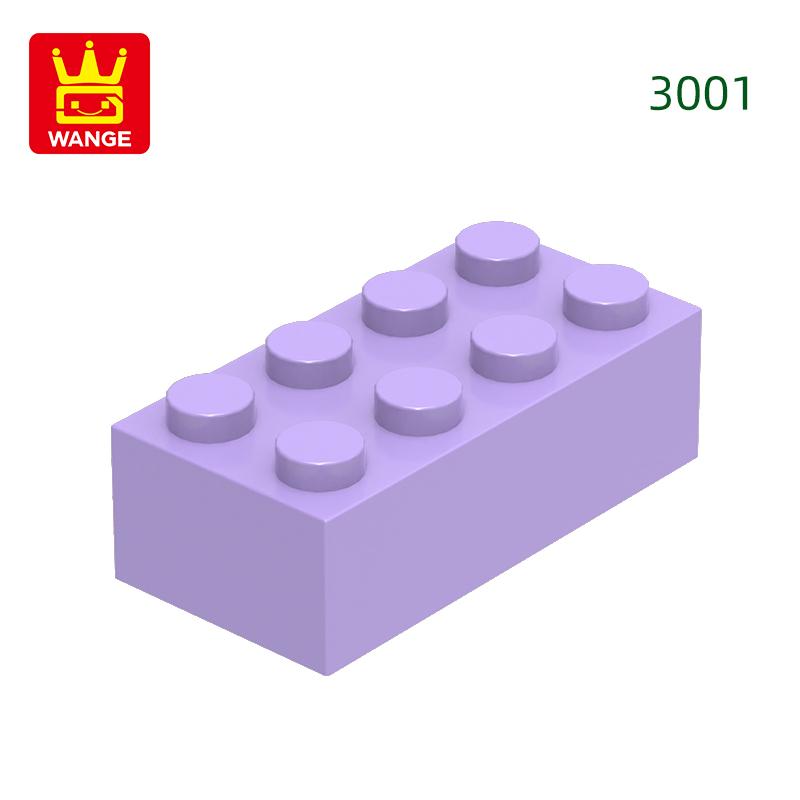 Non-Toxic 40Pcs/Lot 3001 2X4 High 8-Hole Building Block Moc Colorful Parts Compatible With Brick Diy Children Toy Assembly Gift Box