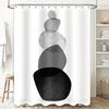 Abstract Black White Shower Curtain Modern Art Minimalist Bathroom Decor Washable Fabric Liner Waterproof Home Textile