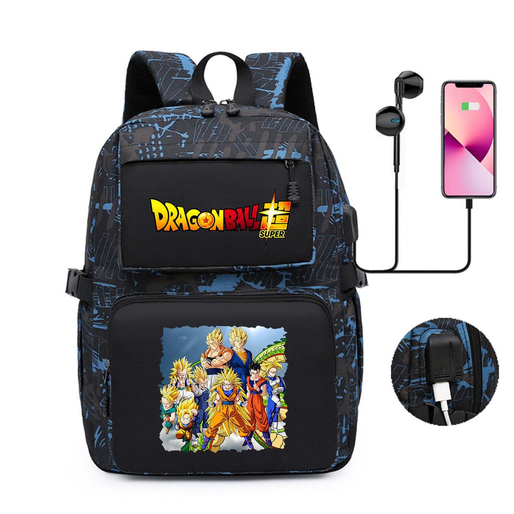 Riman Dragon Ball Peripheral Printed Backpack Youth Student School Bag Usb Computer Bag Backpack Men And Women