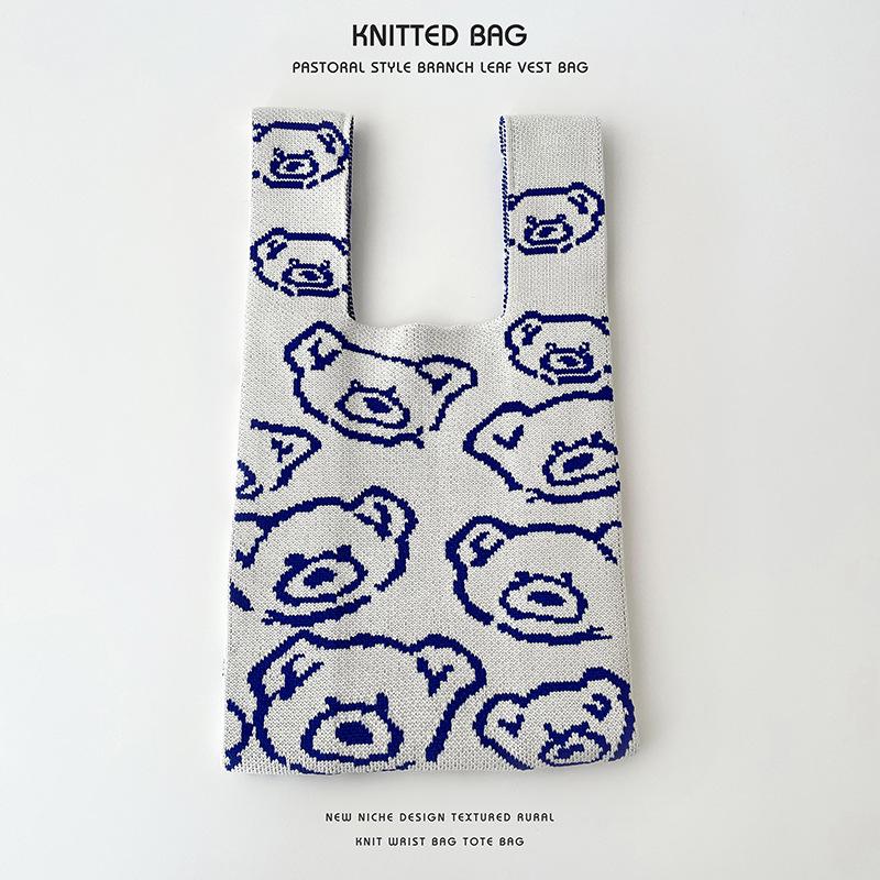 Colorful Knitted Handbags: Women's Fashion Shoulder Bags & Vest Waistcoat Styles