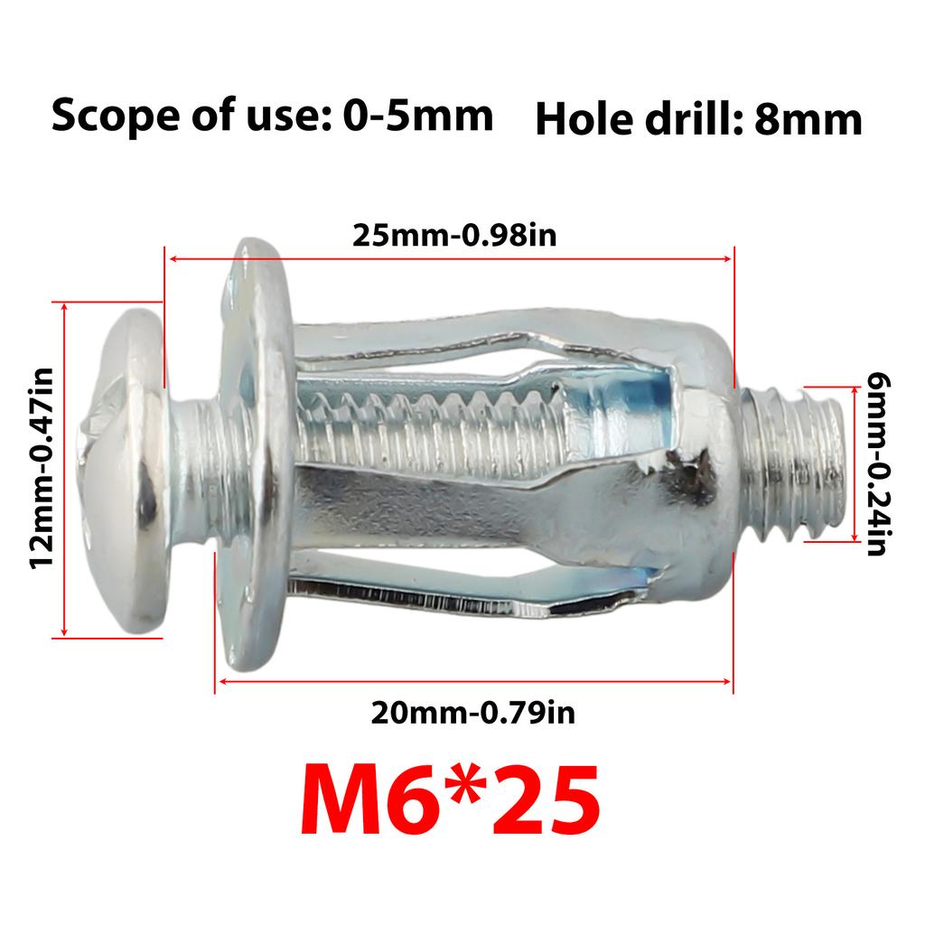 Expansion Screw 20pcs Nuts With Screw Lantern Shape Metal Nut Panel License Iron Sheet Plate Clamp Lock Jack Nuts Fastener