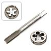 HSS Gewindebohrer M14x1,0mm & Gewindeschneideisen M14x1,0mm Metrisches Gewinde Linksgewinde Metallbearbeitungswerkzeuge M14x1 Gewindebohrer+Rundgewindeschneideisen Satz Elektrowerkzeug Zubehör