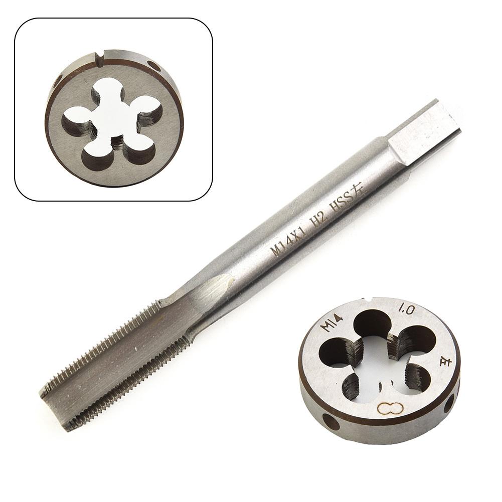 

HSS M14x1.0mm Tap & M14x1.0mm Die Metric Thread Left Hand Metalwork Tools M14x1 Tap+round Die Set Power Tool Accessories