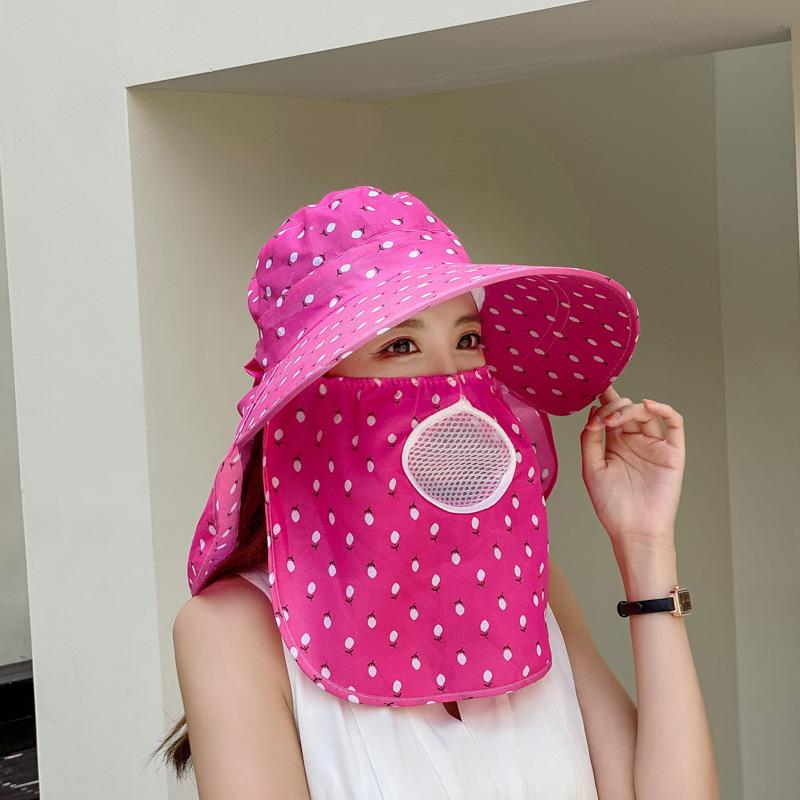 Premium summer sun hat, large brim, UV protection, face cover, shawl, neck protection, sun protection hat, sunshade tea picking women's hat