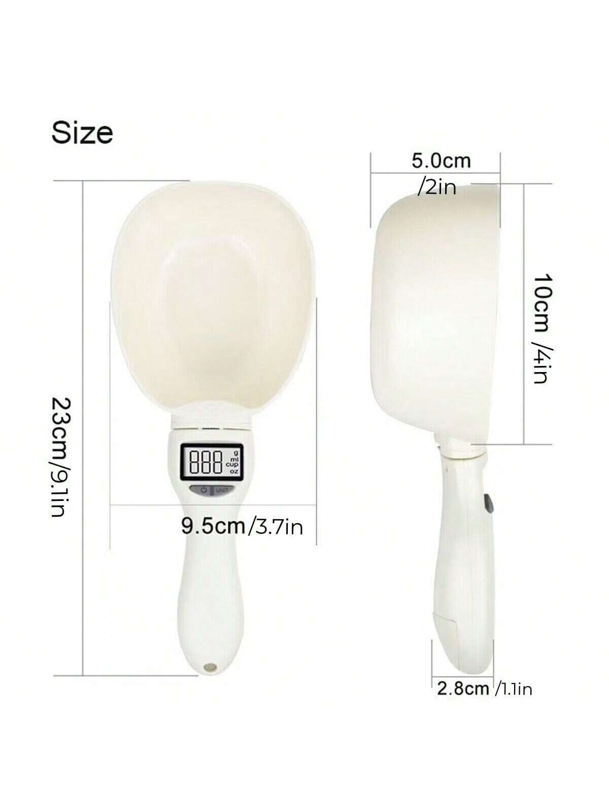 

Весы для измерения корма для домашних животных, кухонная цифровая мерная ложка для еды, подходит для мерной ложки для корма для кошек и собак L