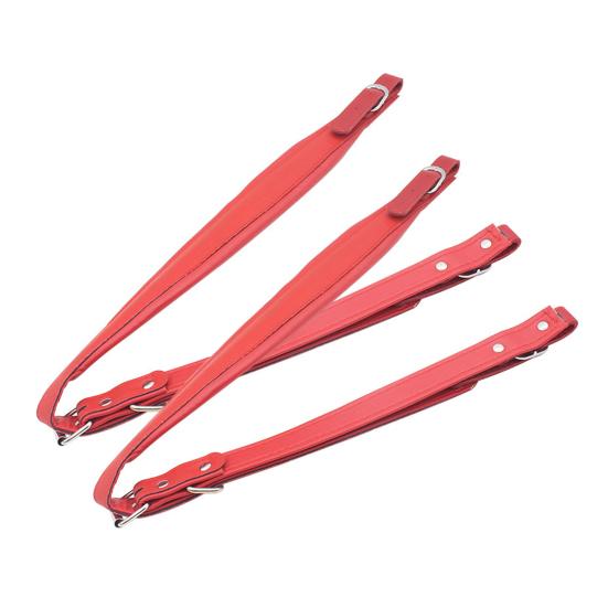 

1 Pair Accordion Straps Adjustable Accordion Shoulder Leather High Strength Comfortable Faux Belt for 60-120 красный