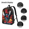3Pcs Mazingers Accessories Backpack Set for Boy Girl Pen Bags Bookbag Sets with Lunch Box For School Students Knapsack