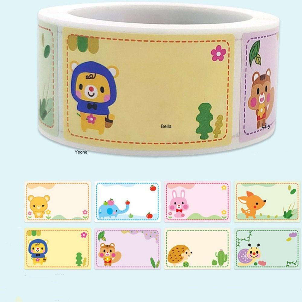 Blank Name Tag Animals Name Labels Rectangle Name Stickers  Party