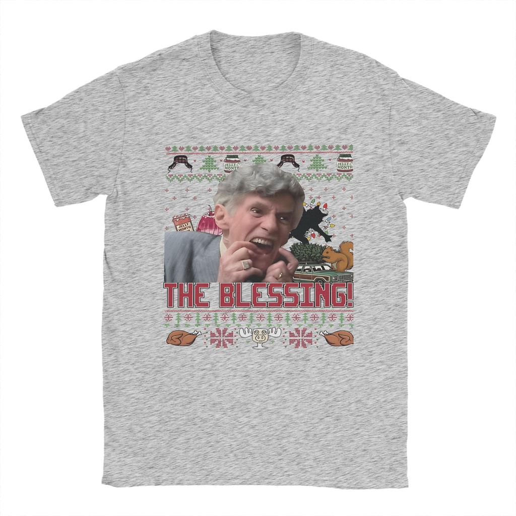 Mens The Blessing Clark Griswold Merry Christmas T Shirts  Cotton Clothes Leisure Short Sleeve Crewneck Tee Shirt TShirts