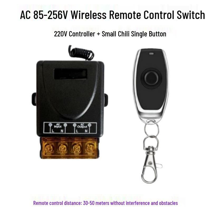 220V 30A Wireless Remote Control Switch for Water Pump, Motor, Range Hood, Exhaust Fan, and Sprayer.