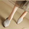 Fashion Women 2025 New Fashionable Pointed Shoes Women Simple Versatile Square Heel Shoes Knitted Mesh Breathable Hollow Out Sandals