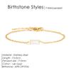 eManco Personalized Minimalist Birthstone Bracelet Stainless Steel PVD Gold Color Women's Birthday Gifts Daily Wear Celebrations