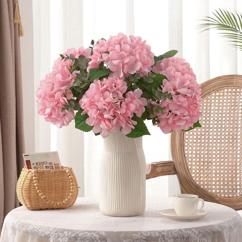1/3pcs Artificial Flowers Fake Silk Hydrangea Bridal Wedding Decoration Home Party Accessory Festival DIY Dining Table Clearance
