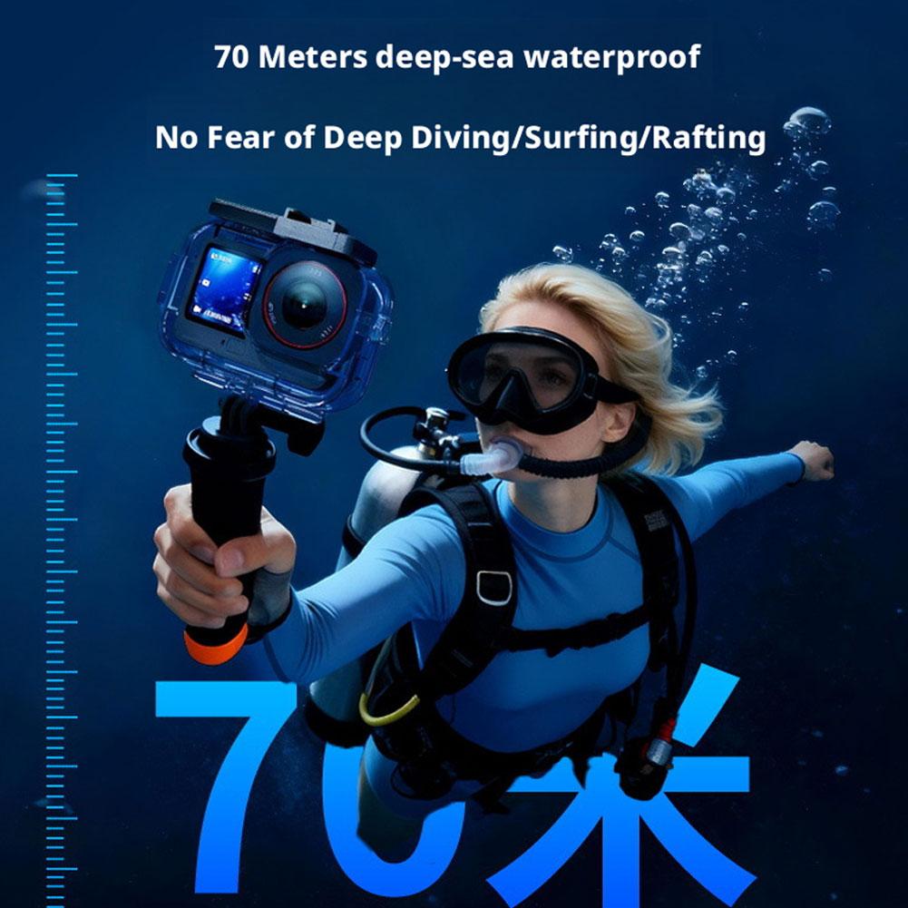 Dla DJI Action 6 Wodoodporna Obudowa Podwodna 70M Obudowa do Nurkowania Ochronna Pokrywa do Nurkowania Mocowanie Akcesoria do Kamery Sportowej