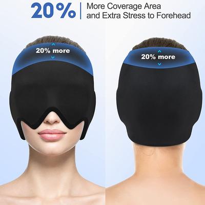 360°Wrap Migraine Relief CapHot & Cold Therapy Gel Stretchable Headache Therapy Hat Cold Hot Care Head Cover Release Pressure