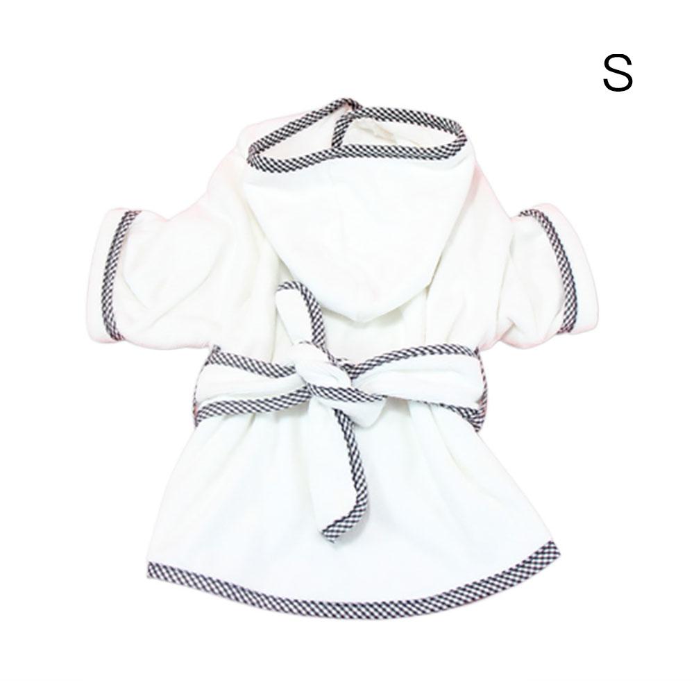 Outsideworld Dog Pajama Bathrobe Autumn Winter Home Travel Hotel Pet Nightgown Micro Fiber Absorbent L
