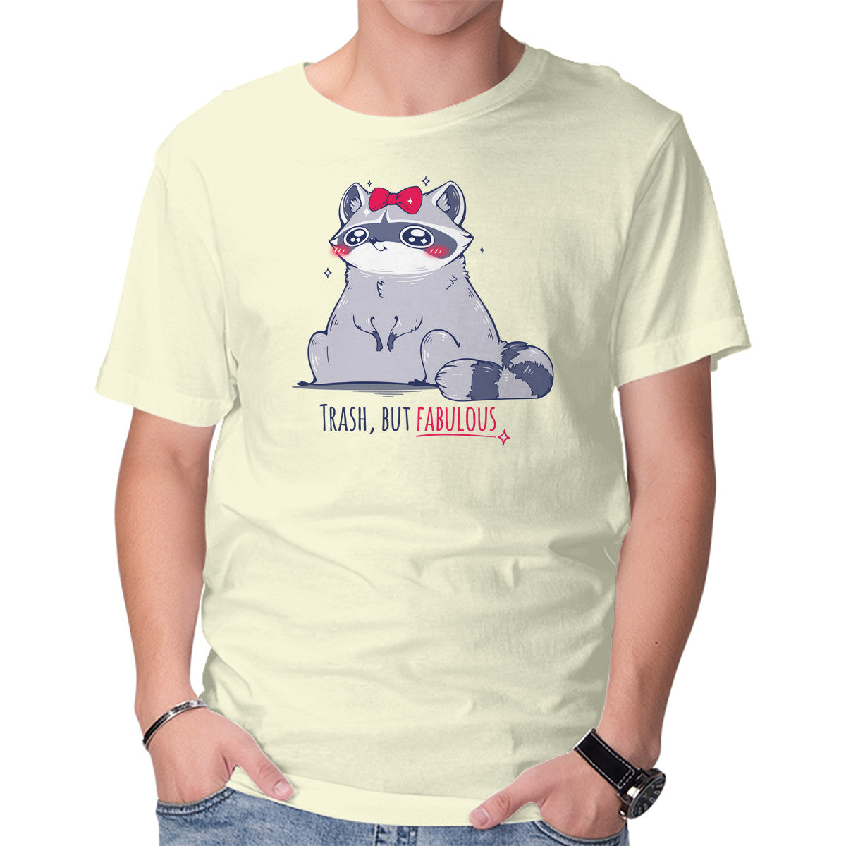 Unisex Crew Neck T-Shirt Trash But Fabulous Graphic Short Sleeve Casual Tee XXXL