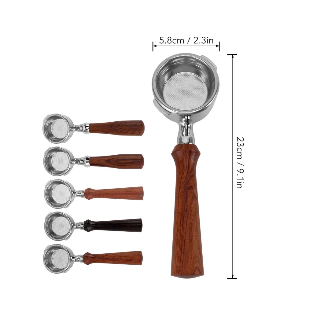 58mm Espresso Bottomless Portafilter Filter Basket Barista Tool Dual Ears Bottomless Portafilter for GAGGIA Coffee Machine