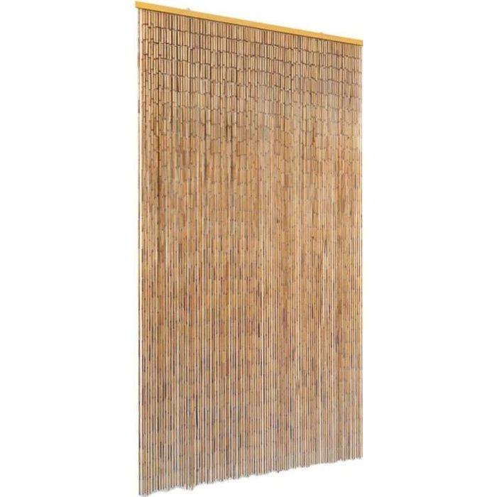 VidaXL Rideau de porte contre insectes Bambou 100 x 200 cm